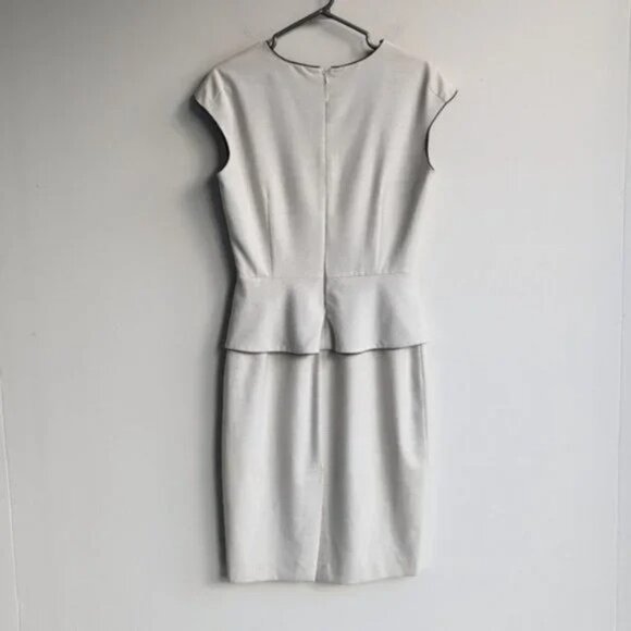 Zara sleeveless peplum sheath/pencil dress with faux leather trim - Picture 3 of 6